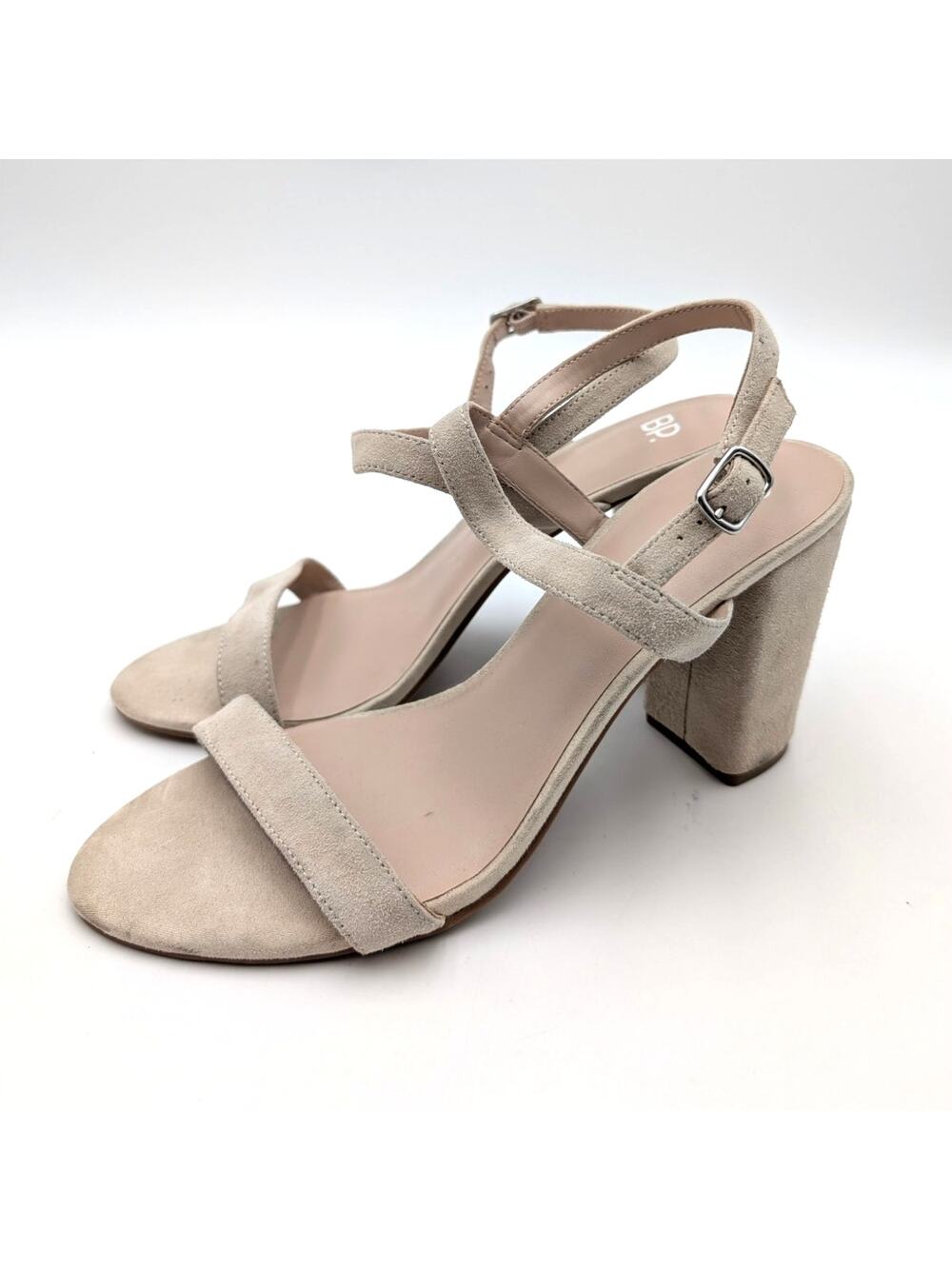 BP Lula Slingback Strappy Sandal Open Toe Women's Blush Suede Size US10M EU40.5